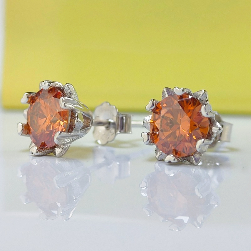 Unisex 0.5/1 Carat 925 Silver Moissanite Earrings